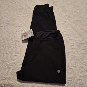 Baleaf girls large black athletic pants, 2 front zippered pockets, NEW